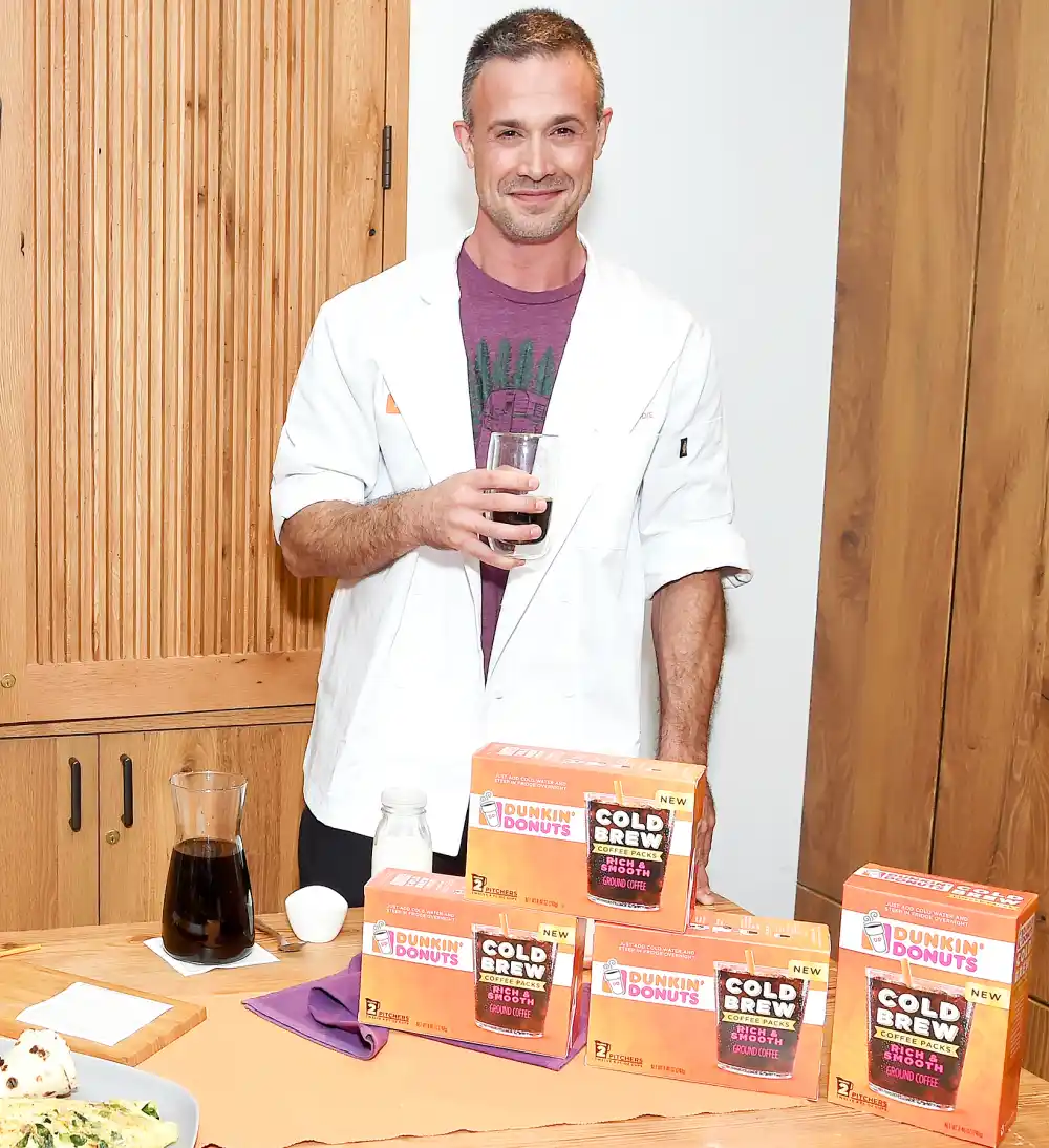 Cookbook author and actor, Freddie Prinze, Jr., helps Dunkin' Donuts&reg; Coffee at Replica Luxury Handbag launch Its new Cold Brew Coffee Packs on August 24, 2017 in New York City.