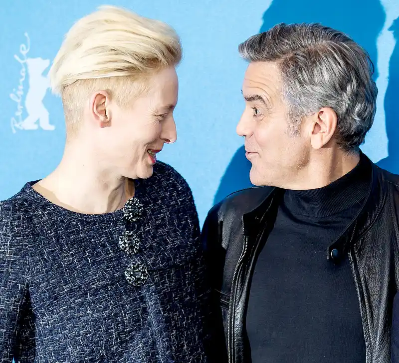 Tilda Swinton and George Clooney