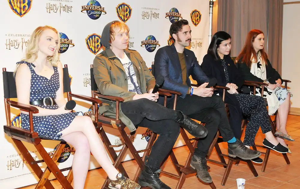 Evanna Lynch, Rupert Grint, Matthew Lewis, Katie Leung and Bonnie Wright