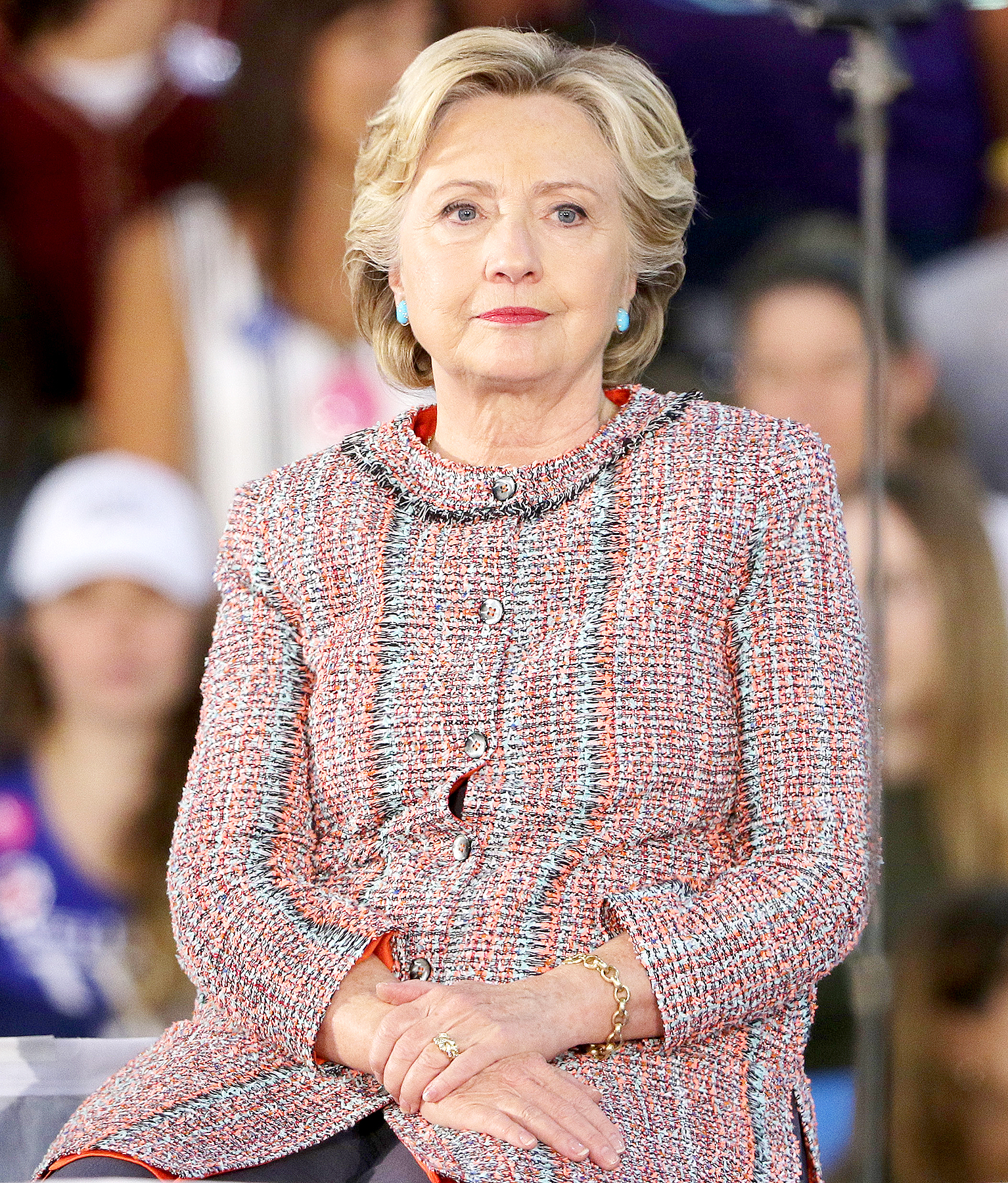 Hillary Clinton is seen during a campaign rally with former Vice President Al Gore at the Miami Dade College - Kendall Campus, Theodore Gibson Center on October 11, 2016 in Miami, Florida.