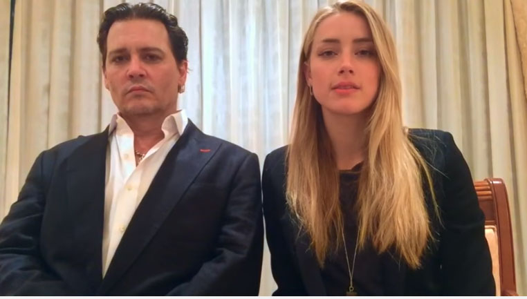 Johnny Depp and Amber Heard star in an apology video