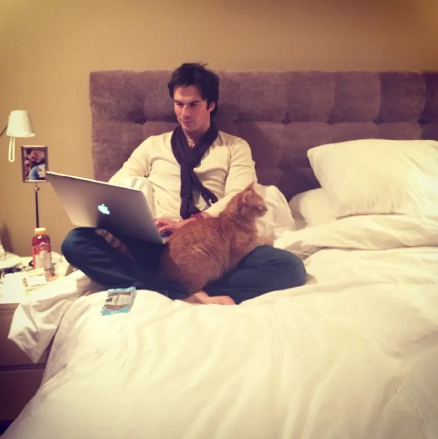 Ian Somerhalder and Cat