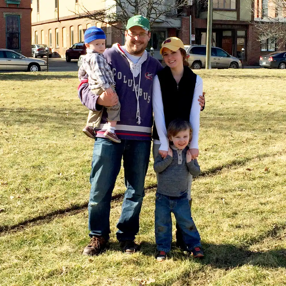 Geff Kinzel, Celia Kinzel, Logan and Rowan