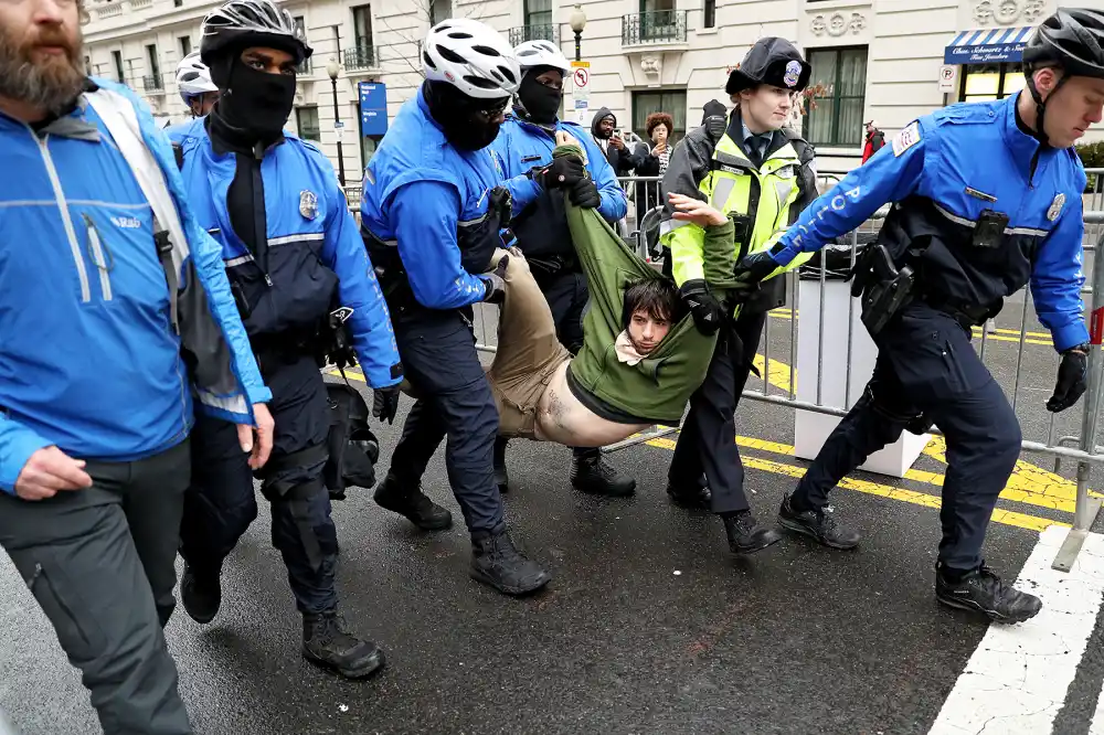 Protesters And Trump Supporters Gather In D.C. For Donald Trump Inauguration