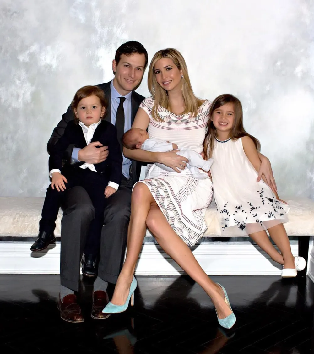 Joseph Kushner, Jared Kushner, Ivanka Trump, Theodore Kushner and Arabella Kushner (left to right)