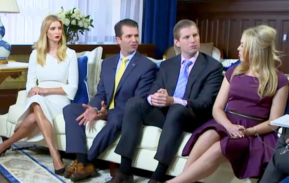 Ivanka Trump, Donald Trump Jr., Eric Trump and Tiffany Trump