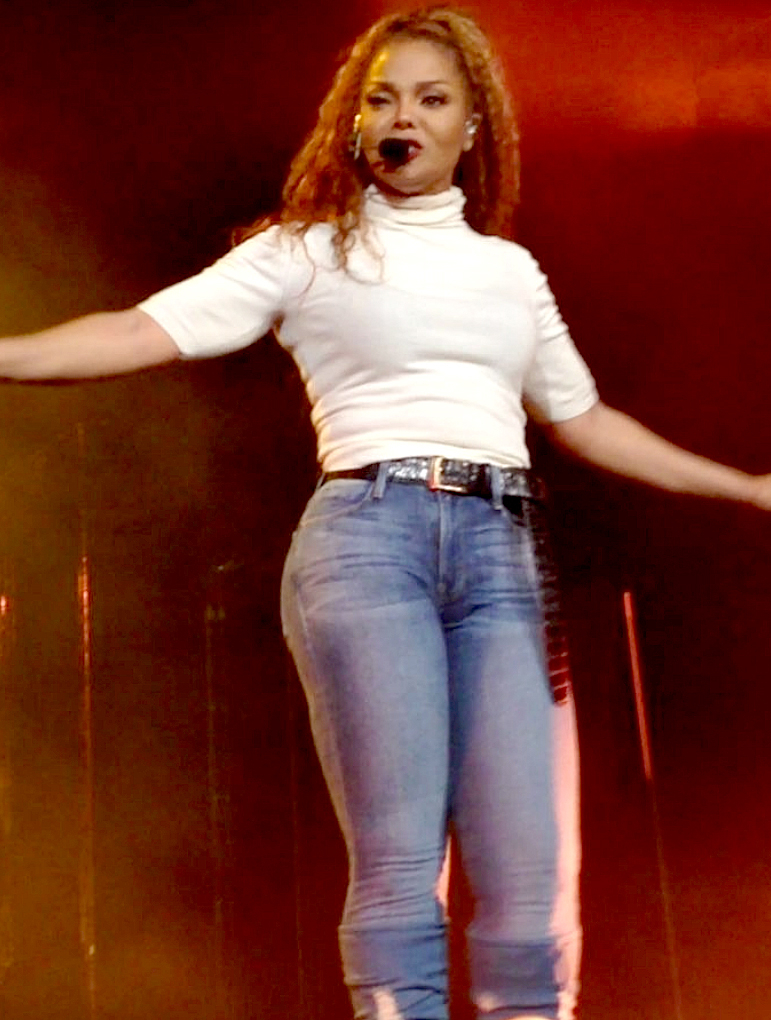 Janet Jackson performs after the Dubai World Cup at the Meydan Racecourse on March 26, 2016 in Dubai, United Arab Emirates.