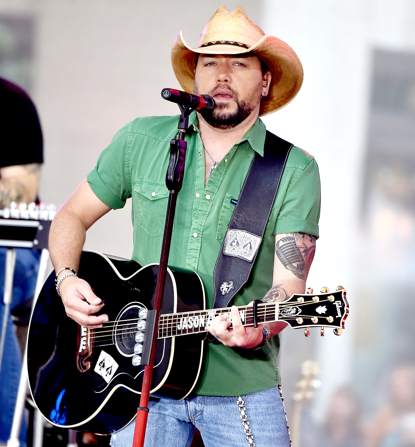 Jason Aldean performs on NBC's "Today" at Rockefeller Plaza on August 25, 2017 in New York City.