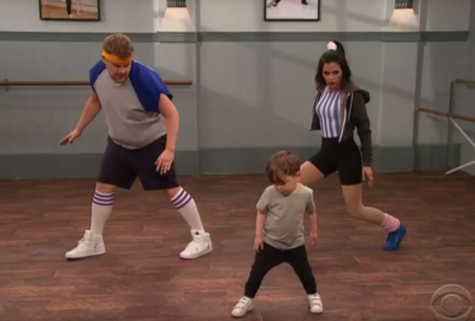 Jenna Dewan Tatum and James Corden do toddlerography