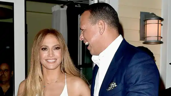 Jennifer Lopez and Alex Rodriguez attend Prime 112 Restaurant on July 23, 2017 in Miami, Florida.