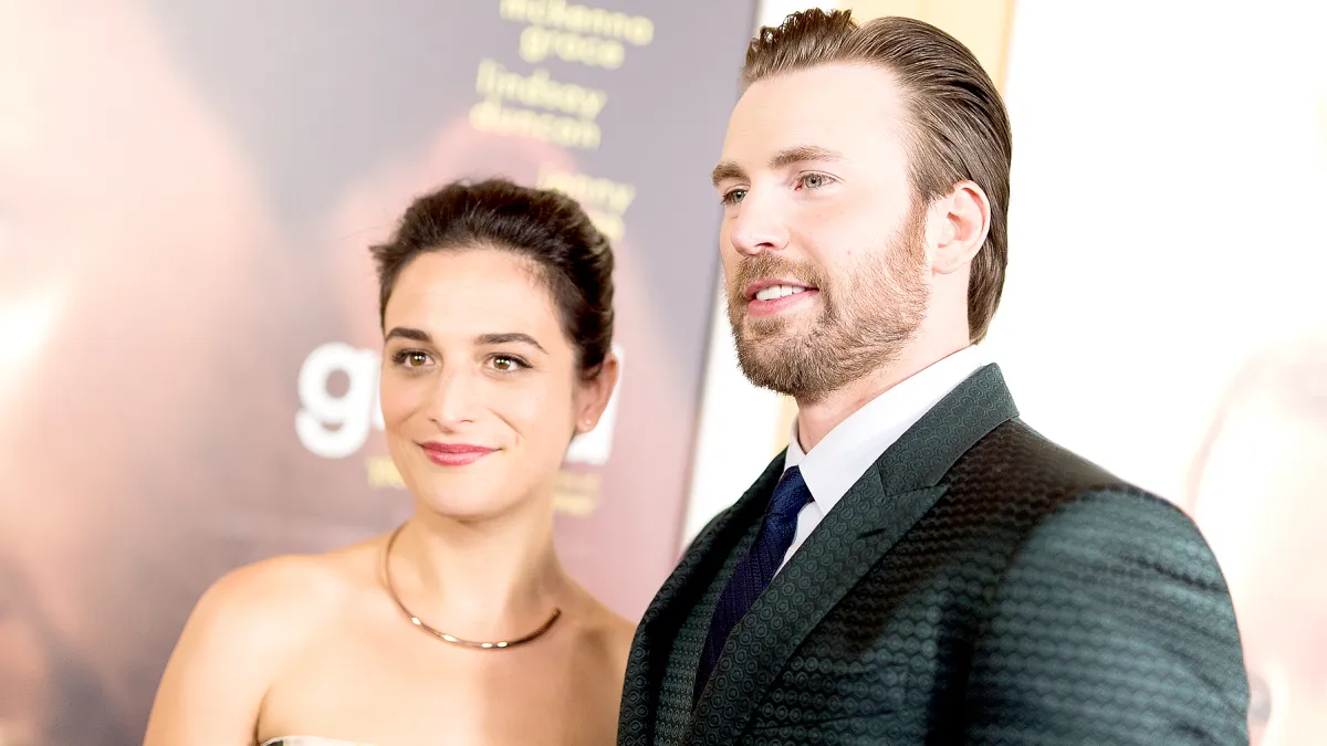 Jenny Slate and Chris Evans arrive at the premiere of Fox Searchlight Pictures' 'Gifted' at Pacific Theaters at the Grove in Los Angeles on April 4, 2017.