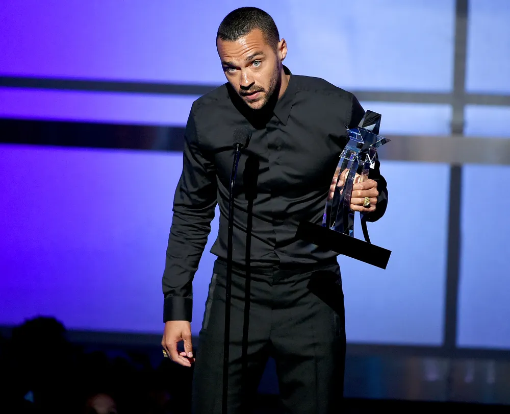 Jesse Williams accepts the Humanitarian Award onstage during the 2016 BET Awards.