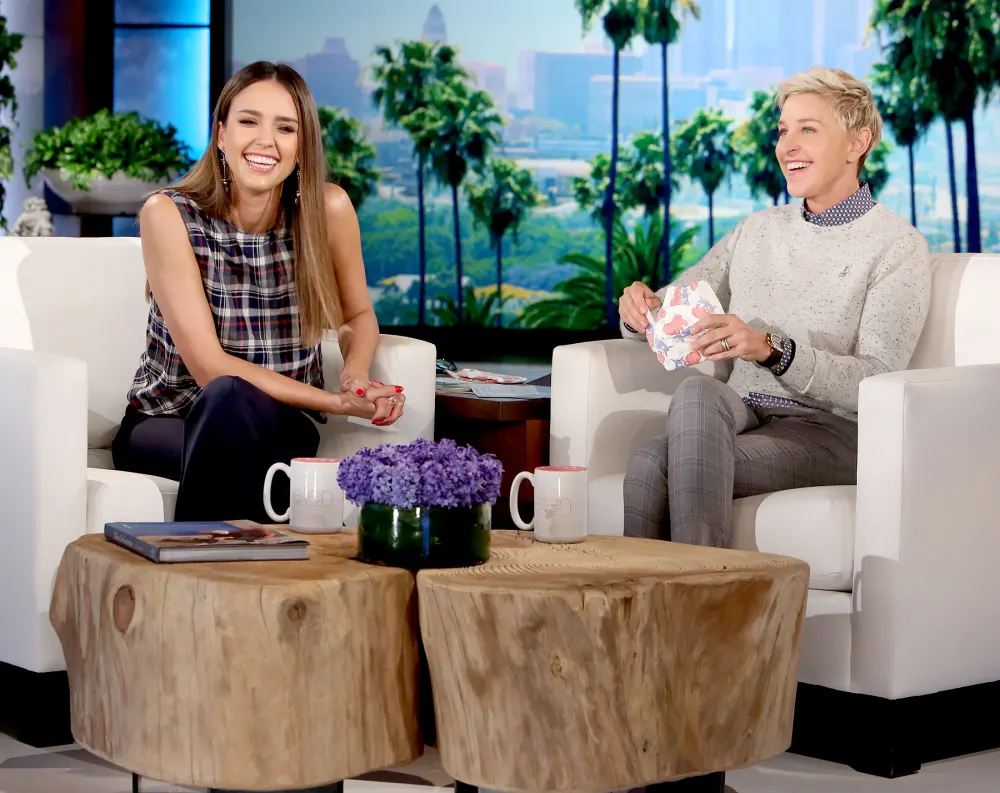 Jessica Alba on The Ellen DeGeneres Show Courtesy of Michael Rozman/Warner Bros.
