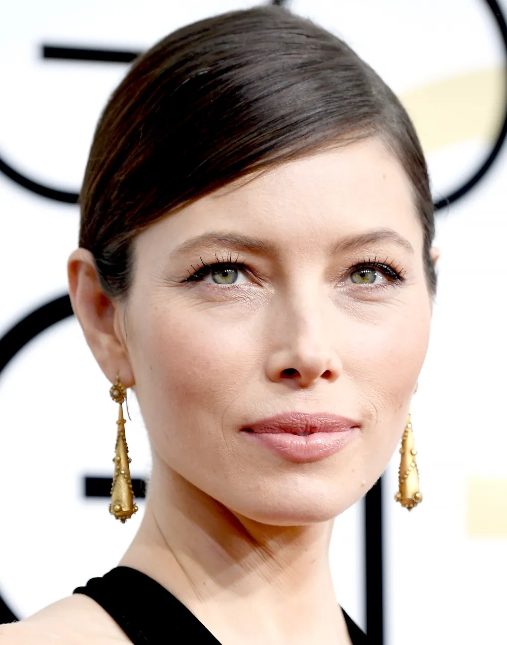 Jessica Biel attends the 74th Annual Golden Globe Awards.