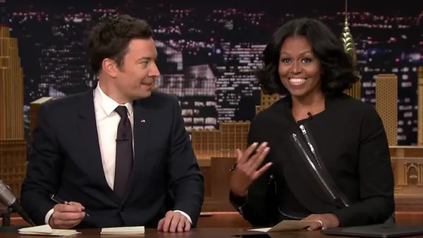 Jimmy Fallon and Michelle Obama