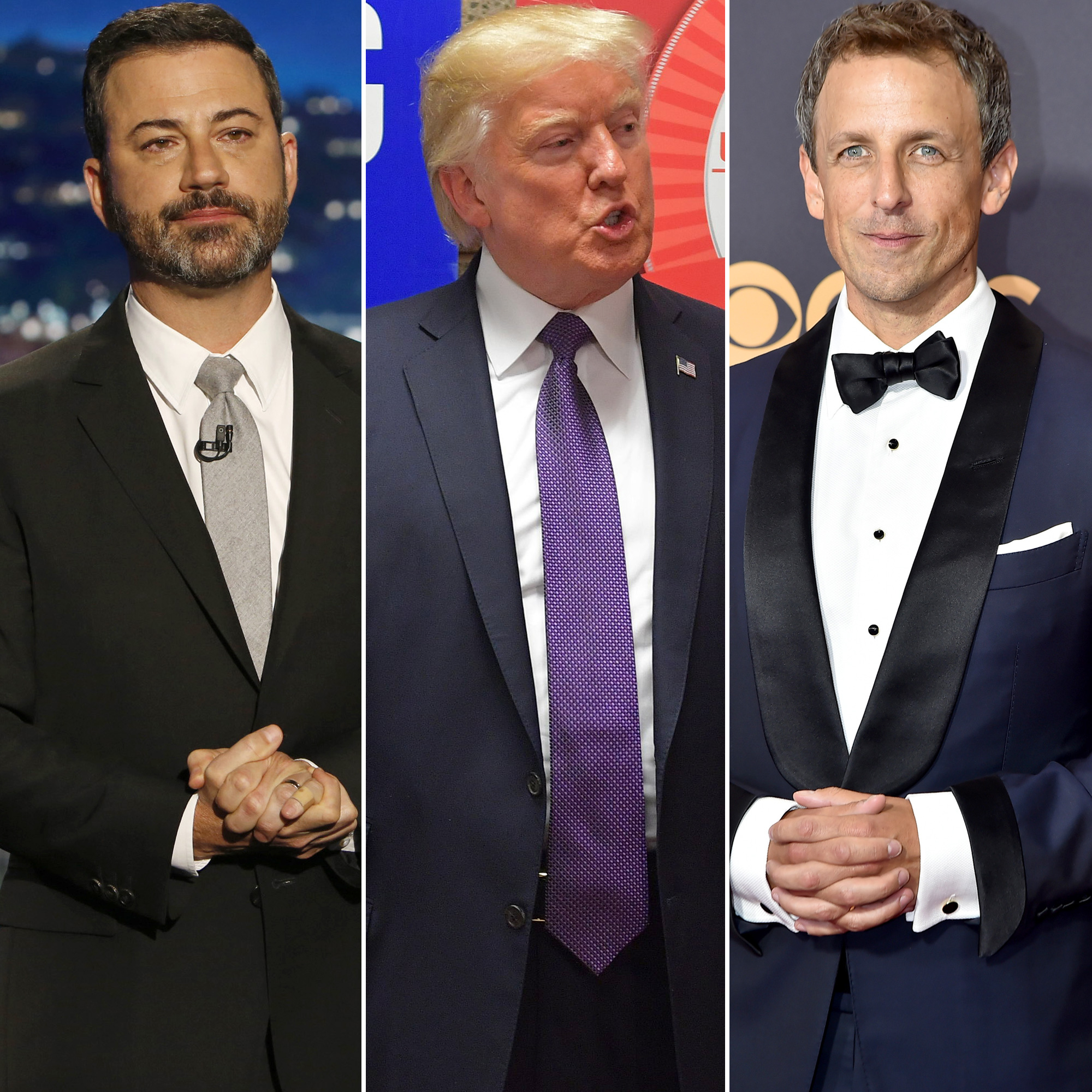 Jimmy Kimmel, Donald Trump, Seth Meyers