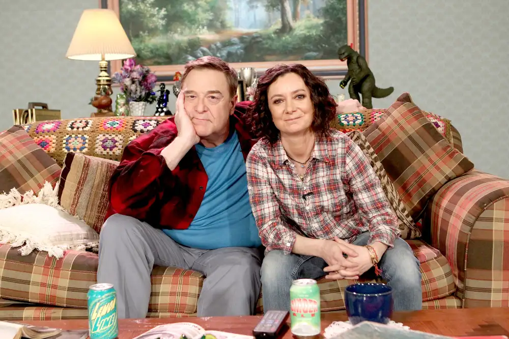 Former &ldquo;Roseanne&rdquo; co-stars John Goodman and Sara Gilbert spoof their hit comedy series on &ldquo;The Talk,&rdquo; Friday, March 10, 2017.