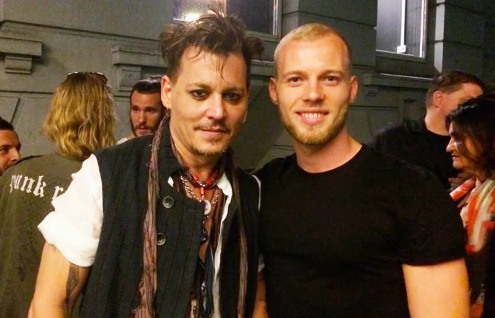Johnny Depp and Frederik Johansen