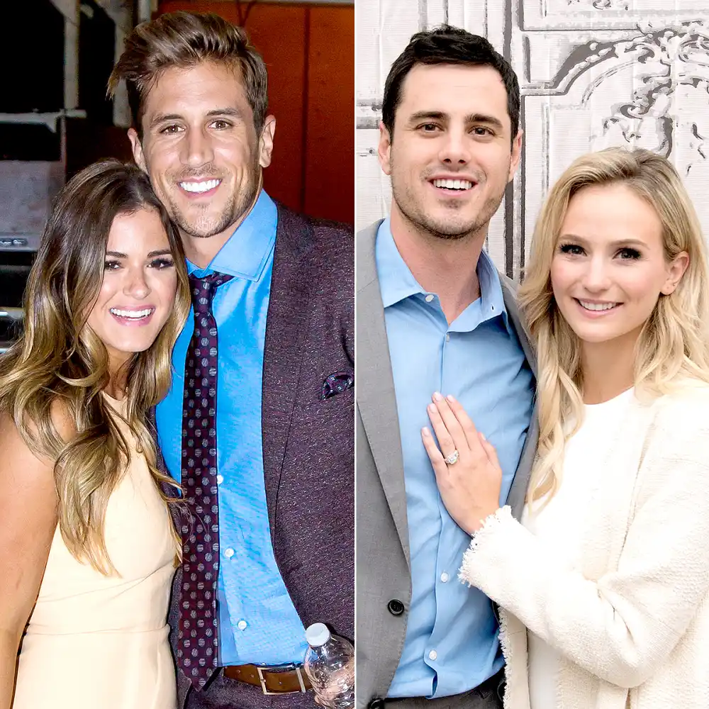 JoJo Fletcher and Jordan Rodger; Ben Higgins and Lauren Bushnell