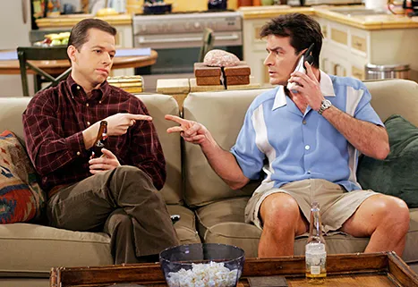 Jon Cryer and Charlie Sheen on Two And A Half Men