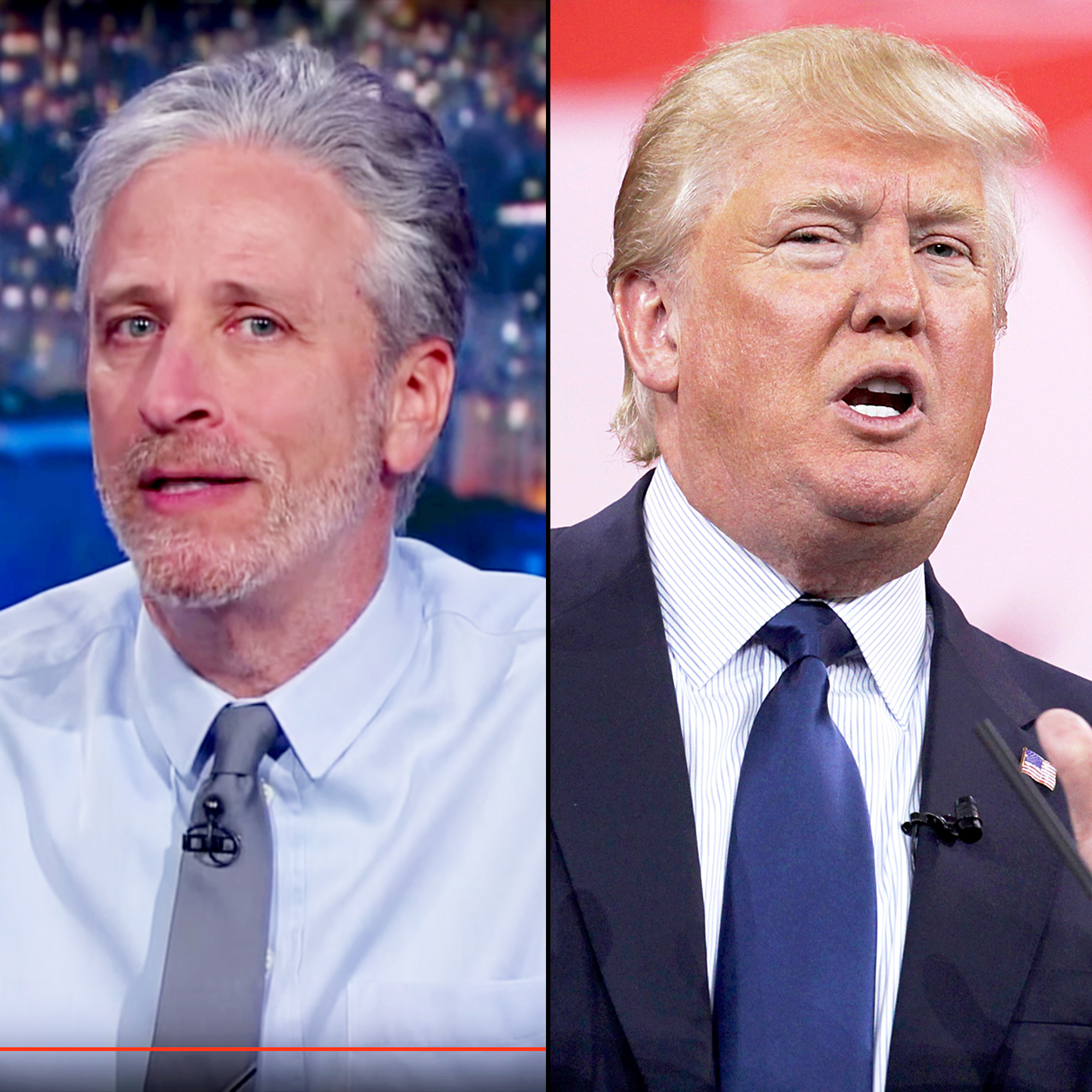 Jon Stewart and Donald Trump