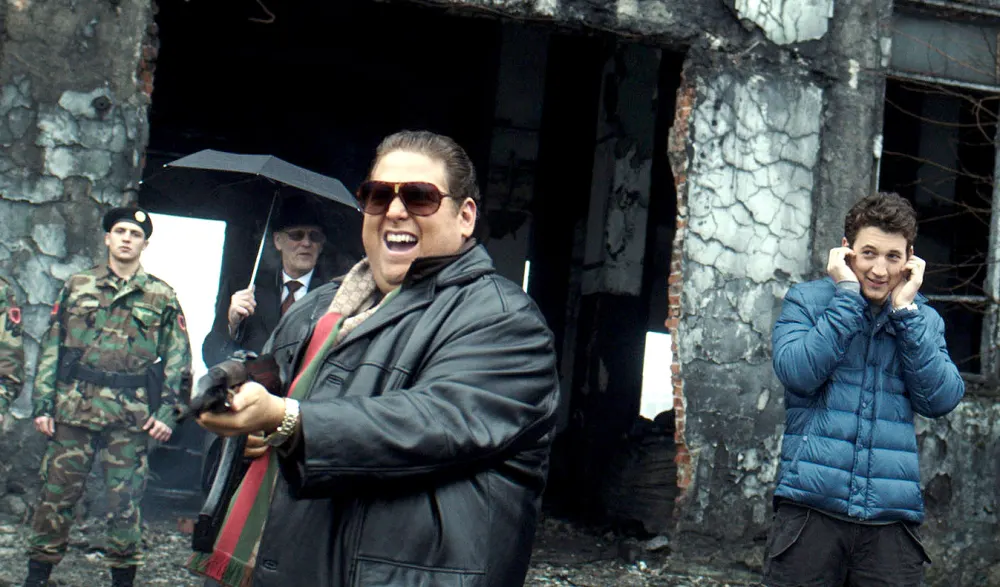 Jonah Hill and Miles Teller in War Dogs.