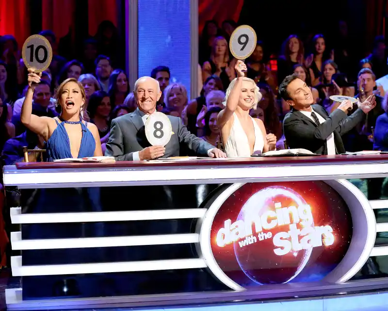 Carrie Ann Inaba, Len Goodman, Julianne Hough, and Bruno Tonioli