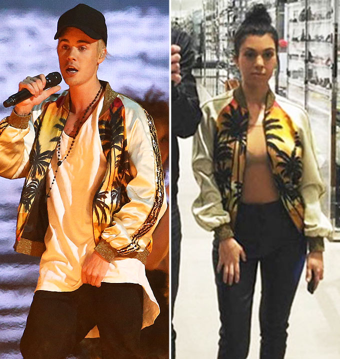 Justin Bieber and Kourtney Kardashian