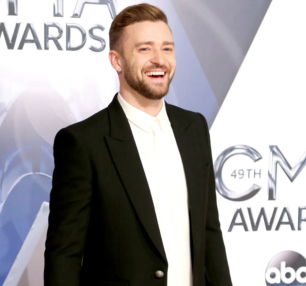 Justin Timberlake attends the 49th annual CMA Awards at the Bridgestone Arena on November 4, 2015 in Nashville, Tennessee.