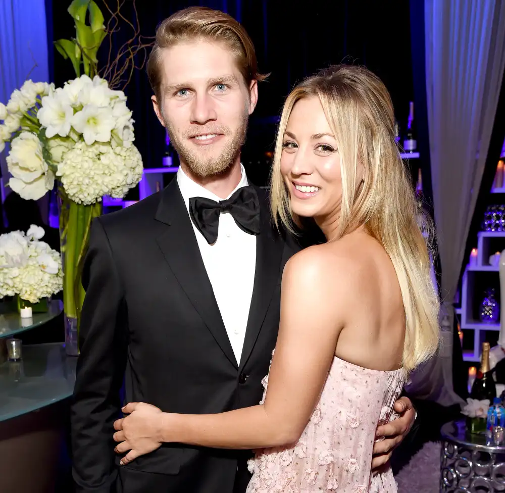 Kaley Cuoco and Karl Cook attend The 22nd Annual Critics' Choice Awards at Barker Hangar on December 11, 2016 in Santa Monica, California.
