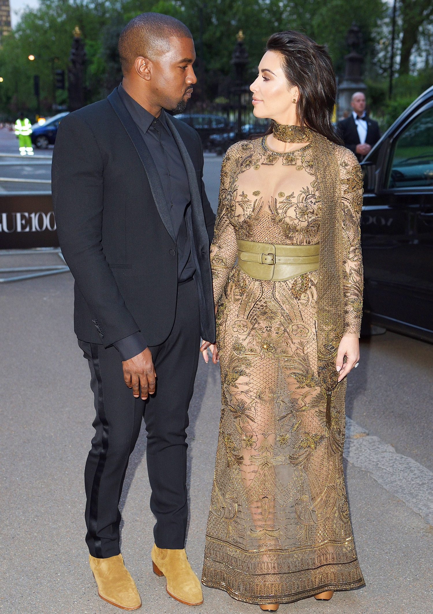 Kanye West and Kim Kardashian