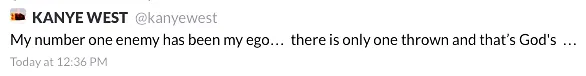 Kanye West's tweet