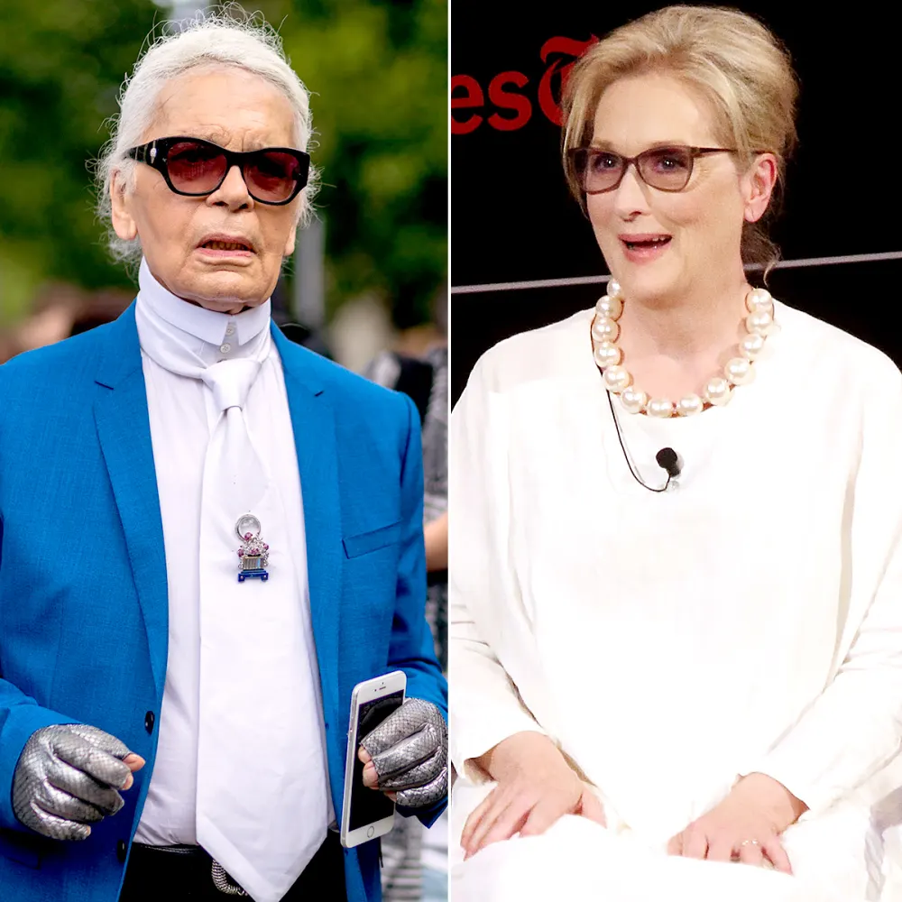 Karl Lagerfeld and Meryl Streep
