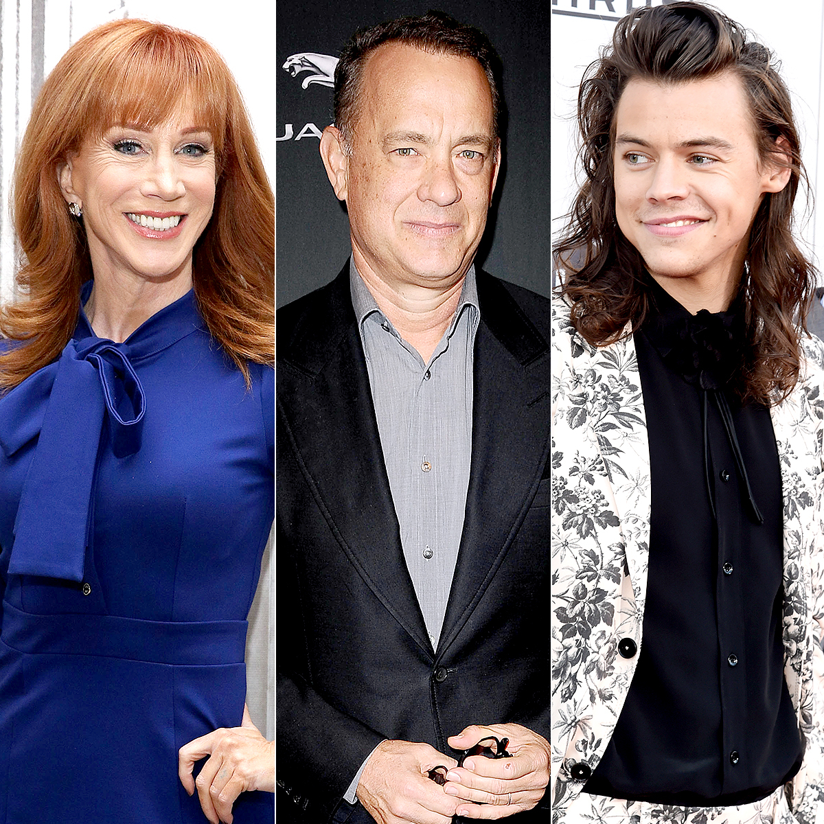 Kathy Griffin, Tom Hanks, and Harry Styles