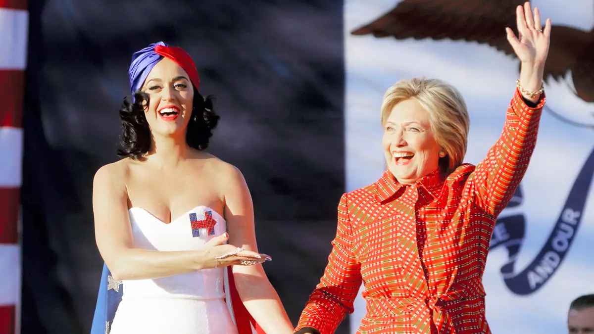 Katy Perry and Hillary Clinton