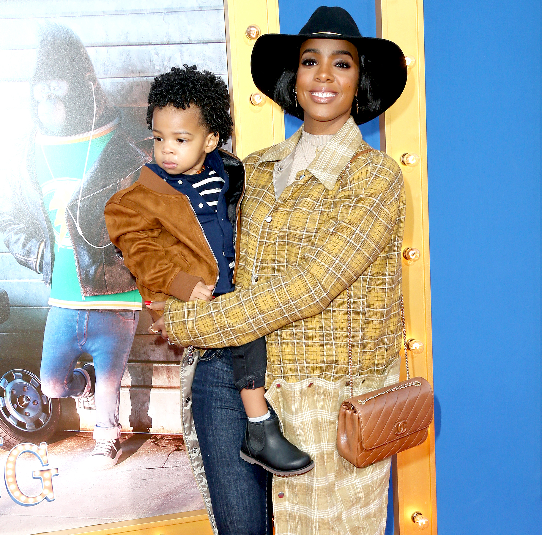 Kelly Rowland and Titan Rowland attend the premiere Of Universal Pictures' "Sing" on December 3, 2016 in Los Angeles, California.