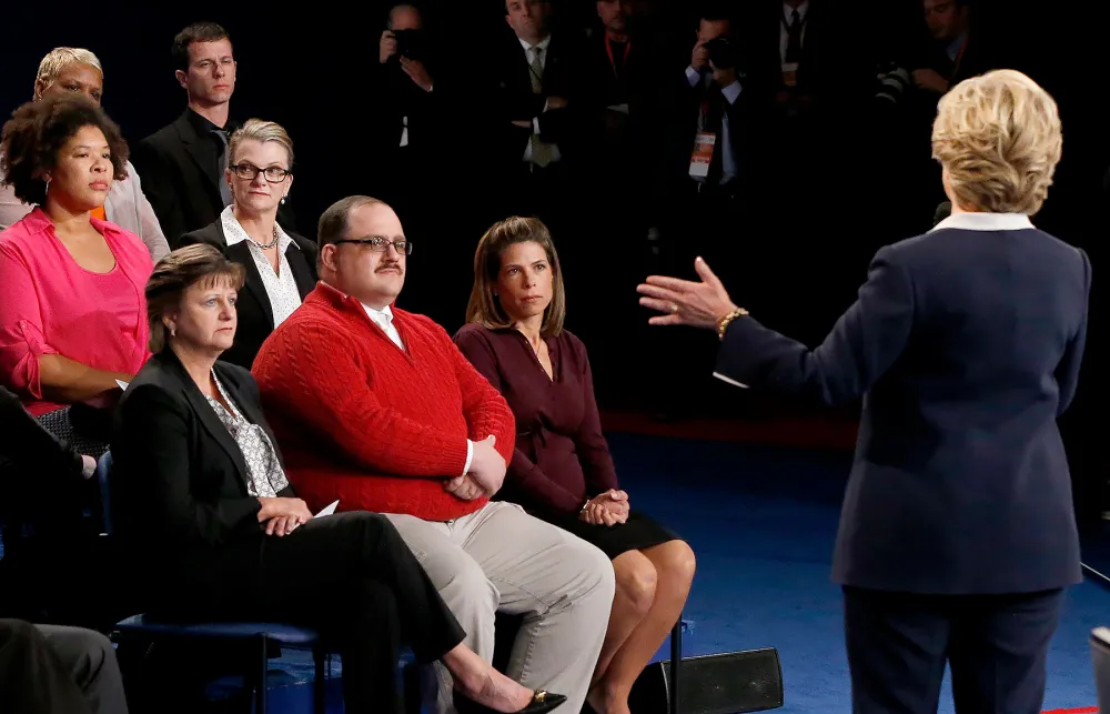 US Democratic presidential candidate Hillary Clinton speaks during the second presidential debate at Washington University in St. Louis, Missouri, on October 9, 2016.
