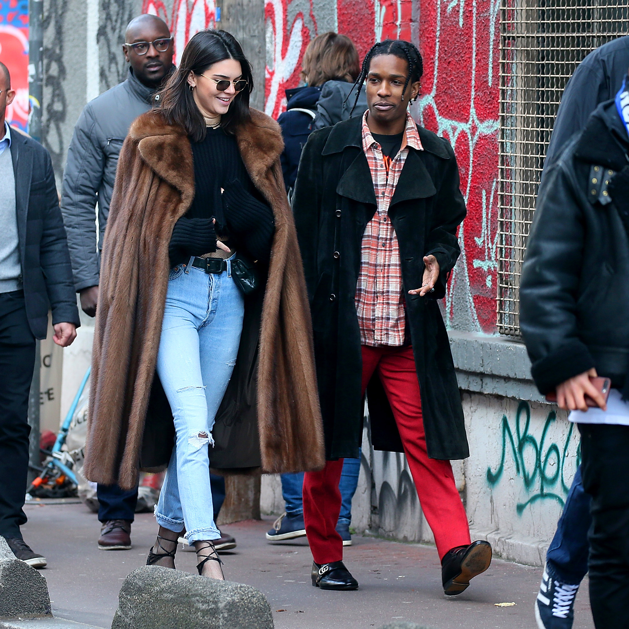 Kendall Jenner, A$AP Rocky Visit Paris Flea Market