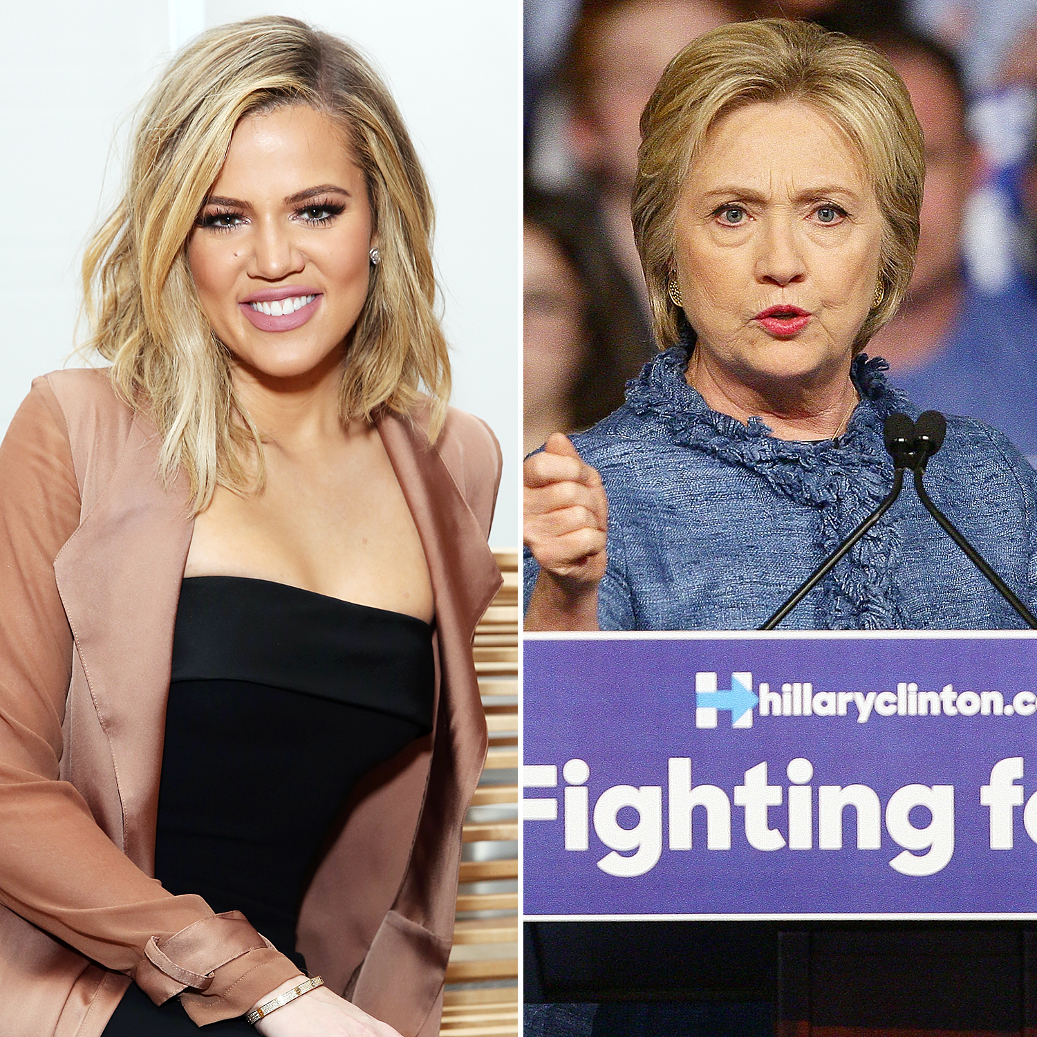 Khloe Kardashian and Hillary Clinton