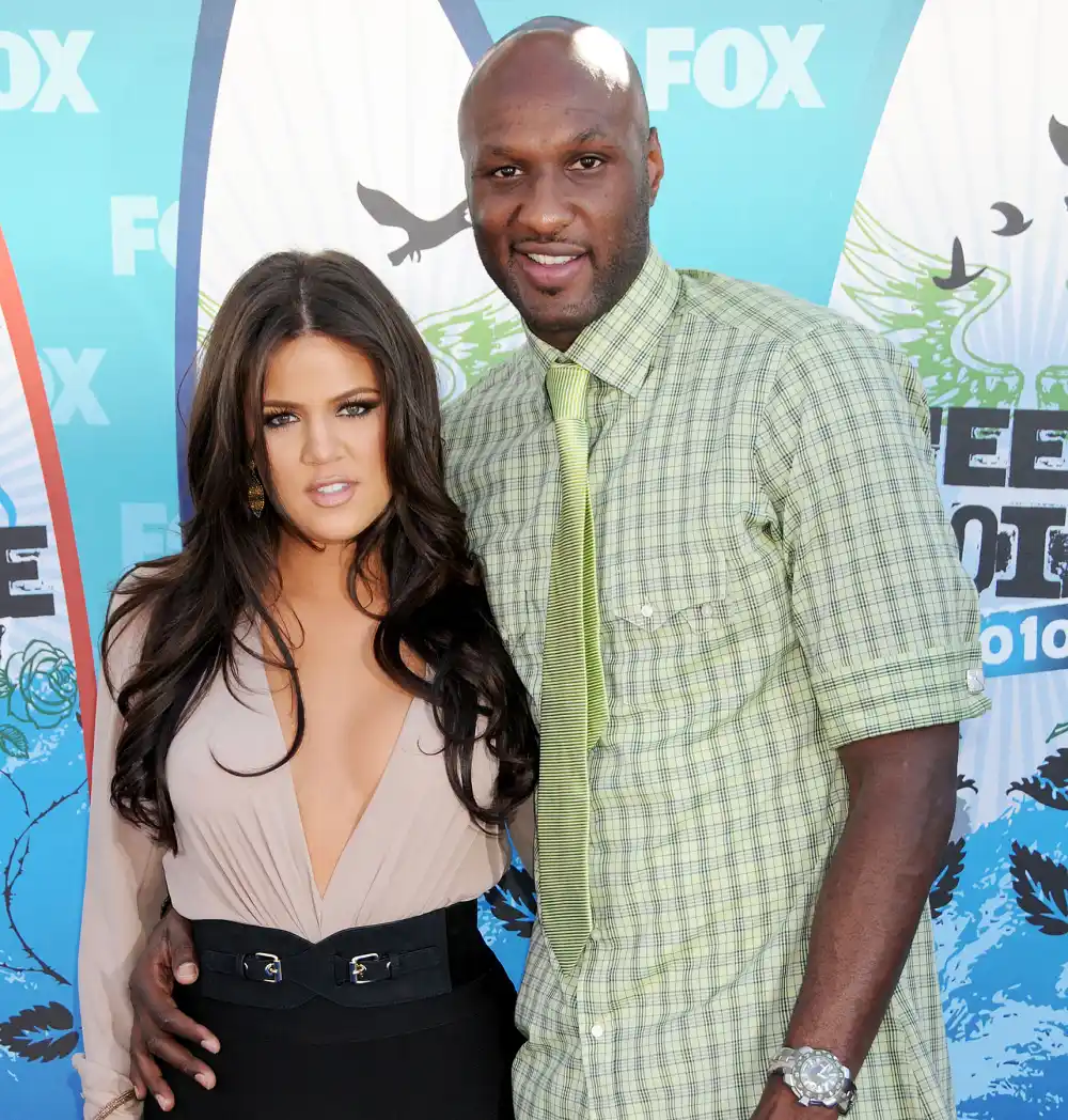 Khlo&eacute; Kardashian and Lamar Odom in 2010