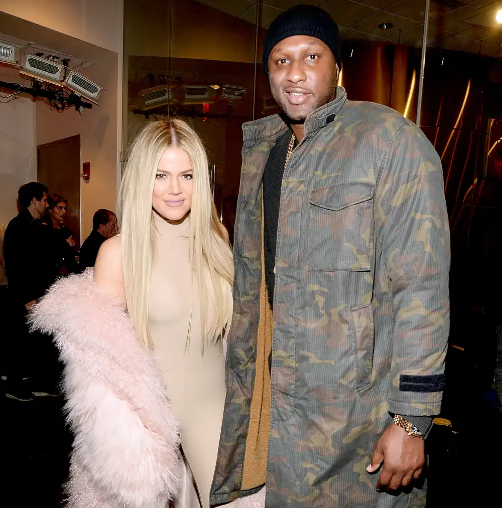 Khlo&eacute; Kardashian and Lamar Odom attend Kanye West Yeezy Season 3 at Madison Square Garden on February 11, 2016 in New York City.