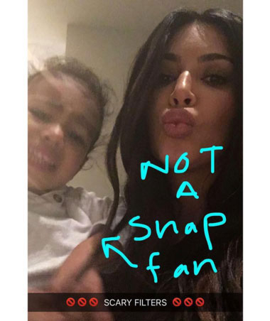 Kim Kardashian's daughter North West hates Snapchat!