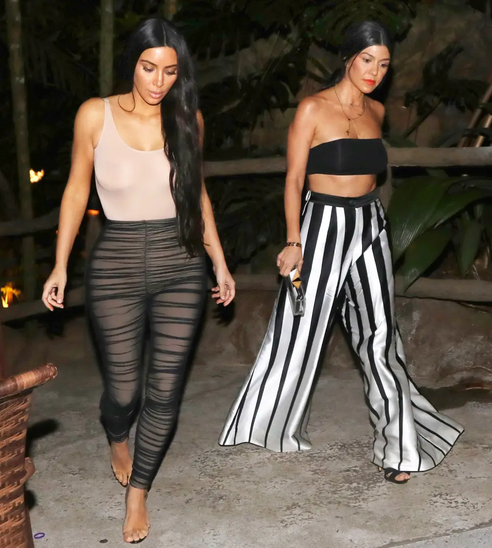 Kim Kardashian and Kourtney Kardashian