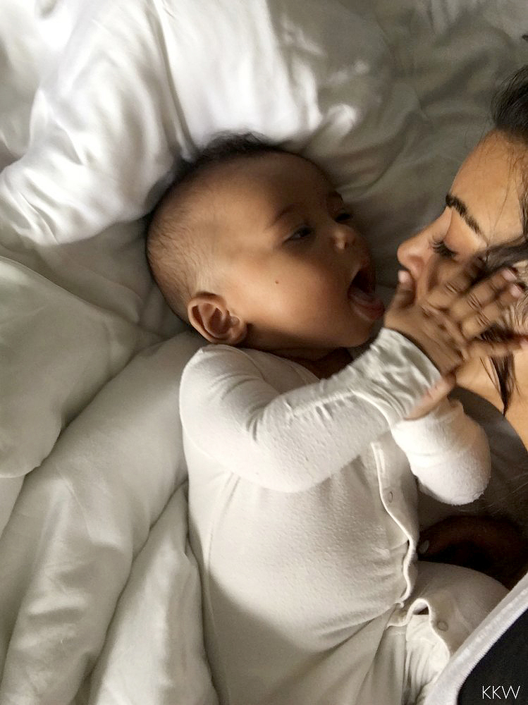 Saint West and Kim Kardashian West