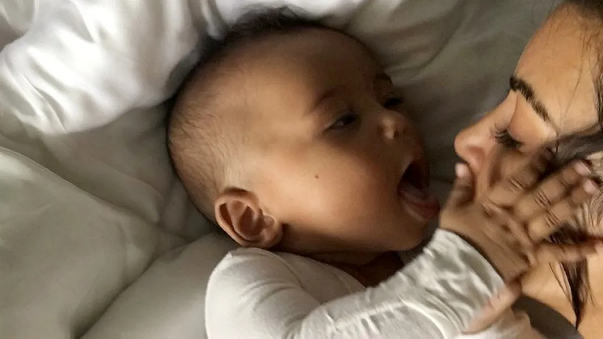 Saint West and Kim Kardashian West