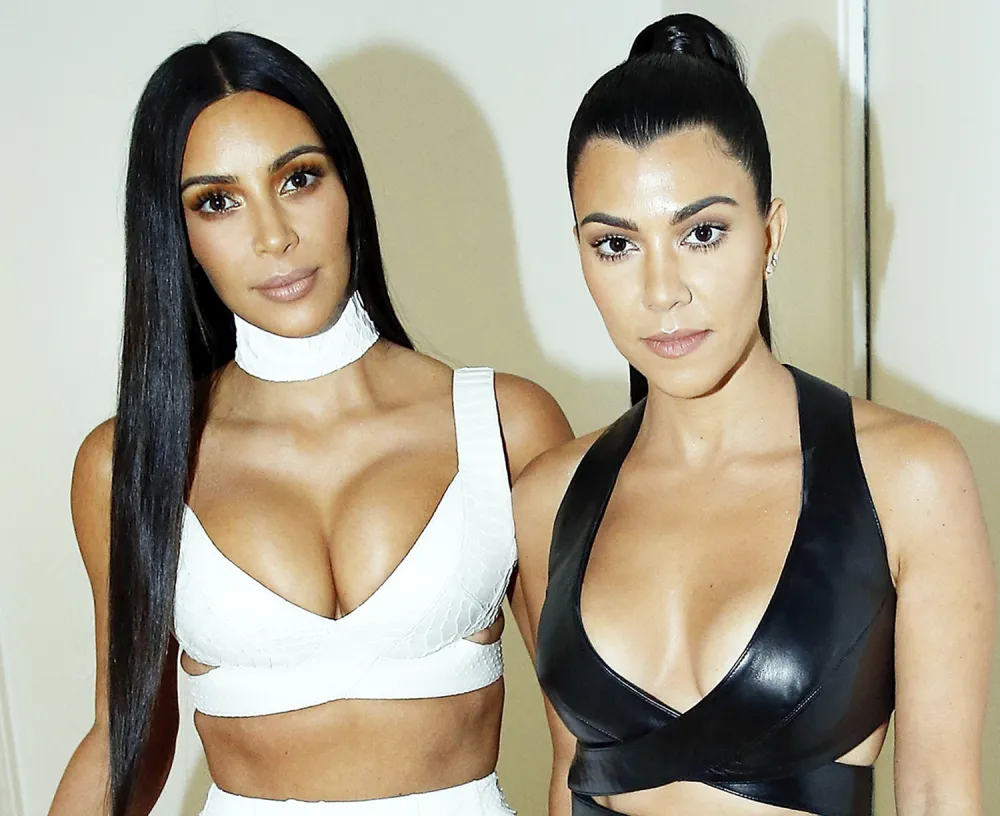 Kim Kardashian and Kourtney Kardashian