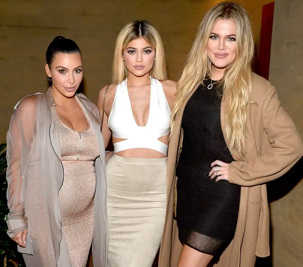 Kim Kardashian West, Kylie Jenner, Khloe Kardashian host a dinner and preview of their new apps launching soon at Nobu Malibu on September 1, 2015 in Malibu, California.