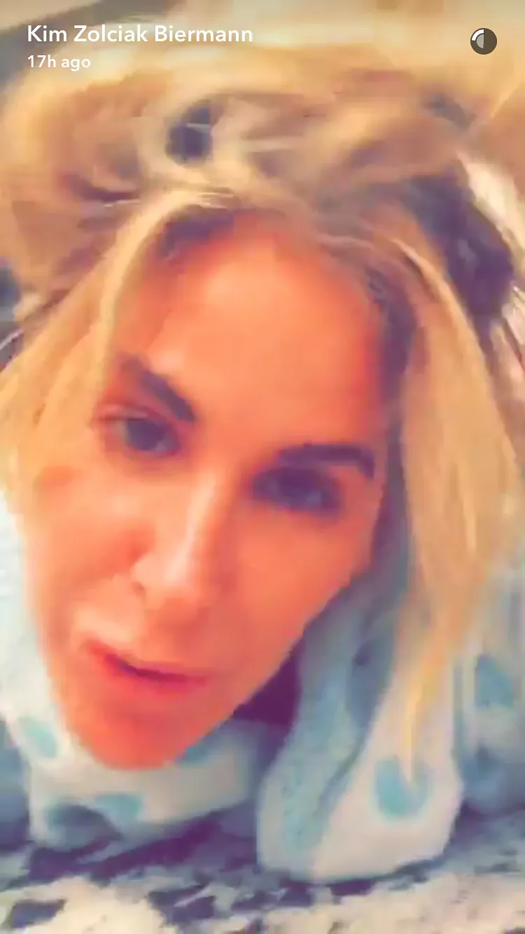 Kim Zolciak Biermann no makeup snapchat