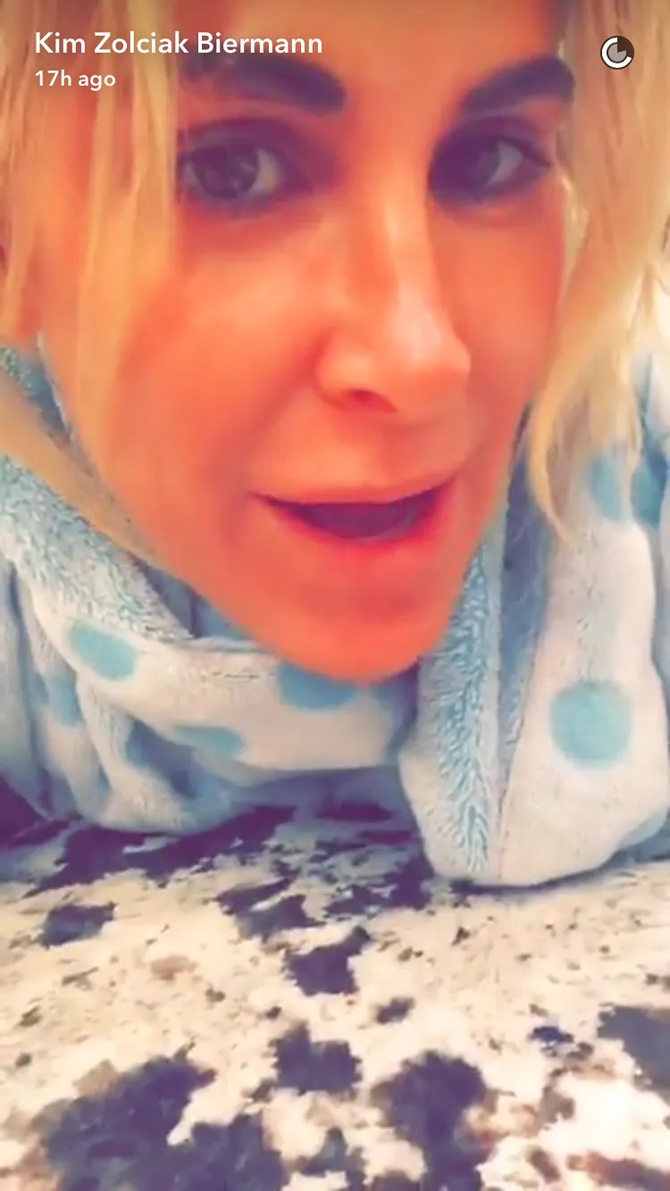 Kim Zolciak Biermann no makeup snapchat