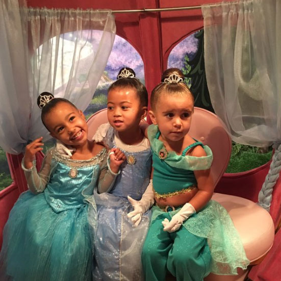 North West and Penelop Disick have princess makeovers at Disneyland